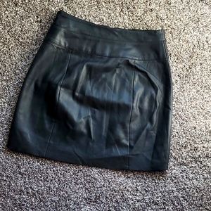 Leather mini skirt